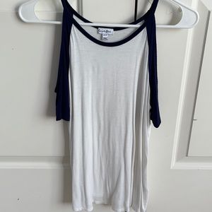 White and dark blue t-shirt